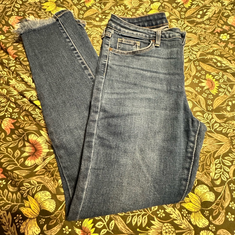 Just Black Frayed Hem Jeans